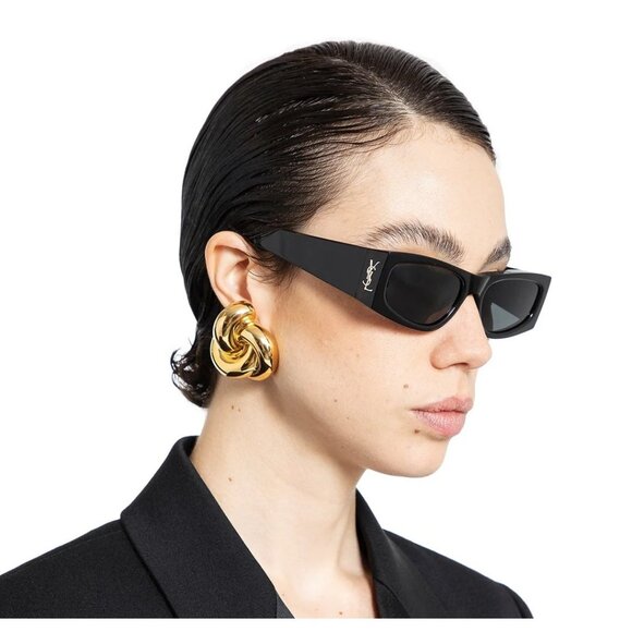 NEW SAINT LAURENT SL M140/F 001 SUNGLASSES BLACK WOMEN EYEWEAR SAINT LAURENT SLM main image 4
